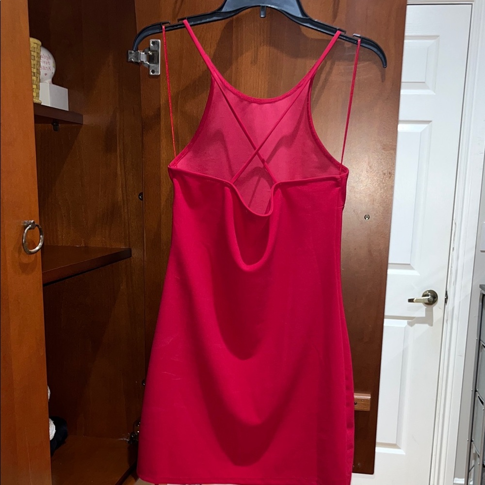 Mango Vibrant Red Backless Dress - Picture 9 of 10